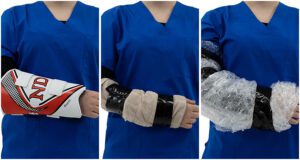 makeshift bite resistant arm guards