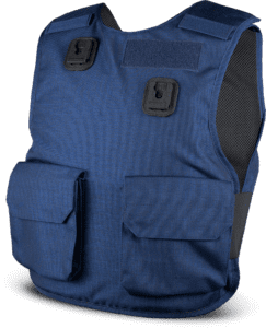 overt stab vests navy blue