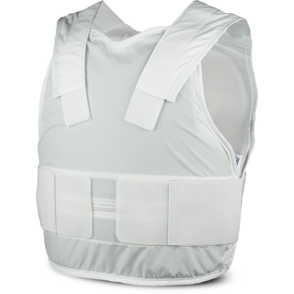 Cotton Carrier Ballistic Level II + Stab Level 1 + Spike Level 1 Covert  Vest - White