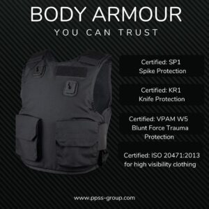 stab proof vests black