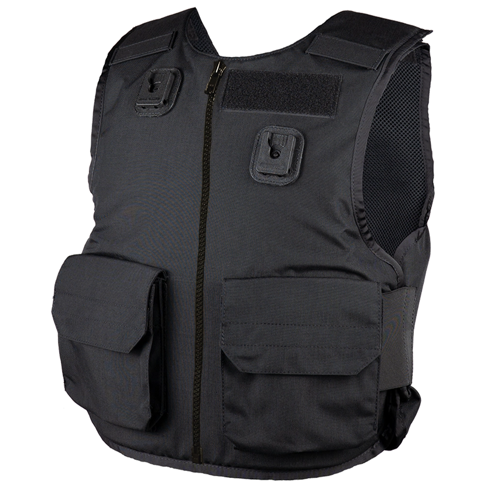 Black - Zipped Stab Vest