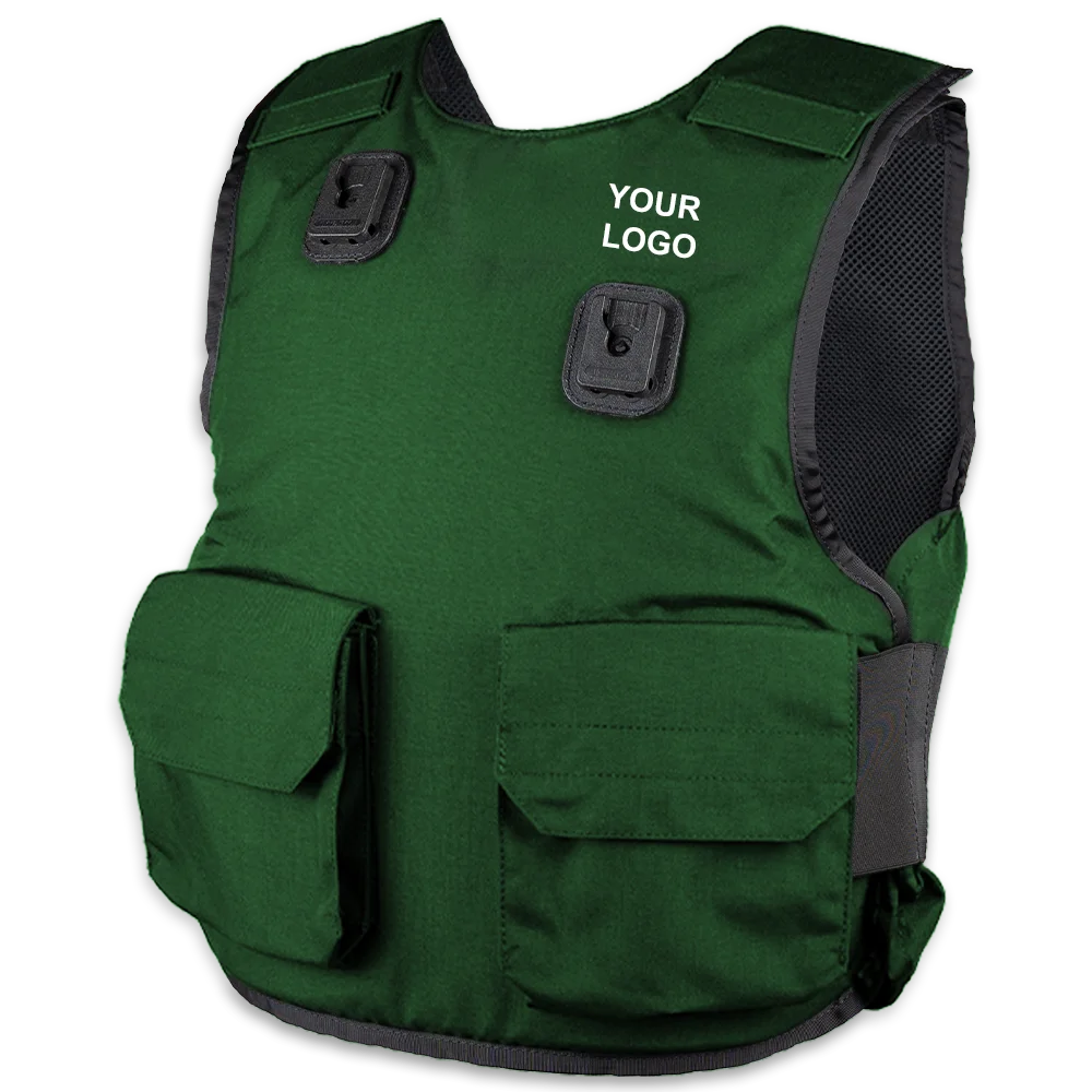 Green Stab Vest Embroidery