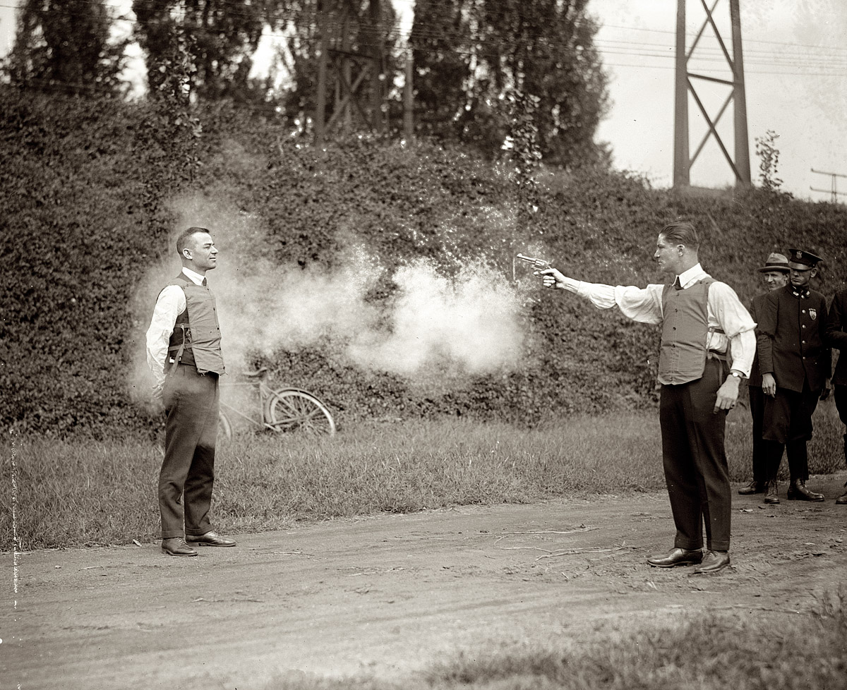 Testing a bulletprood vest